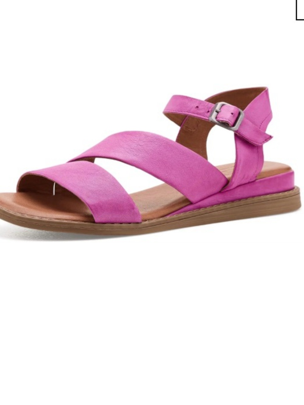 Miz Mooz Fuchsia Crossover Strap Buckle Sandals
